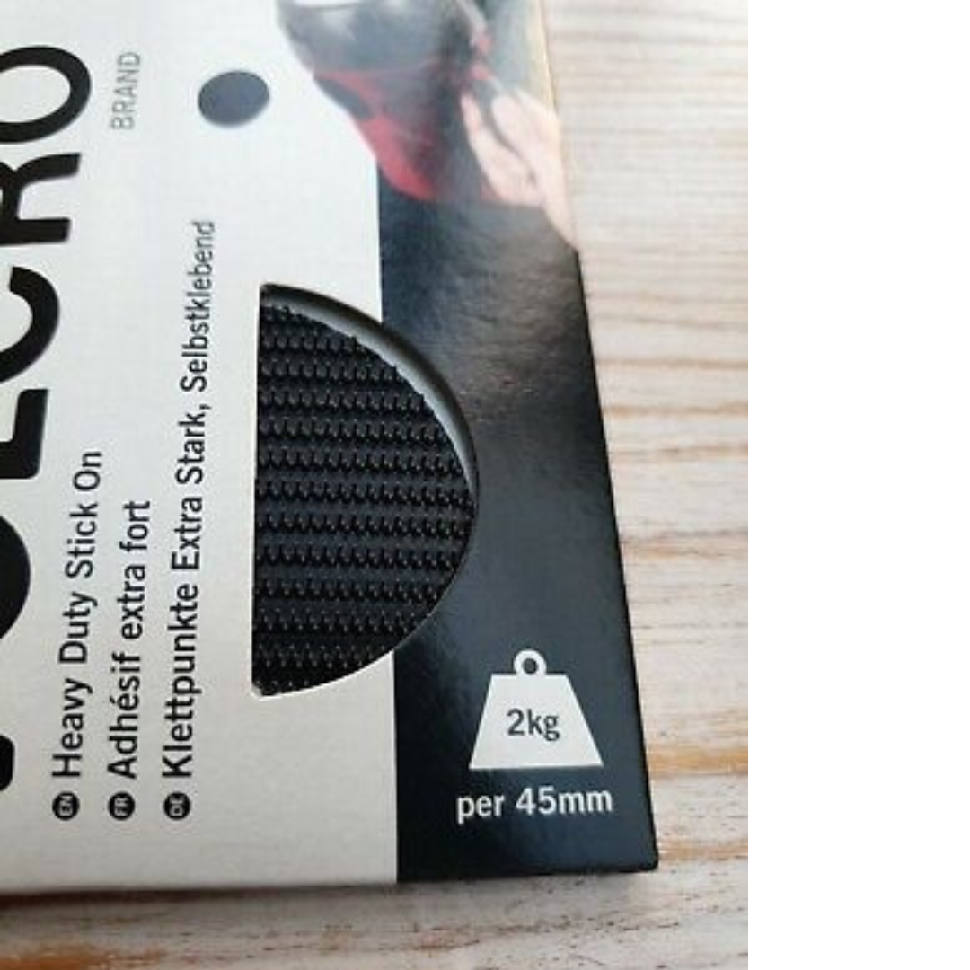 Velcro Heavy Duty Stick-On Coins in Black