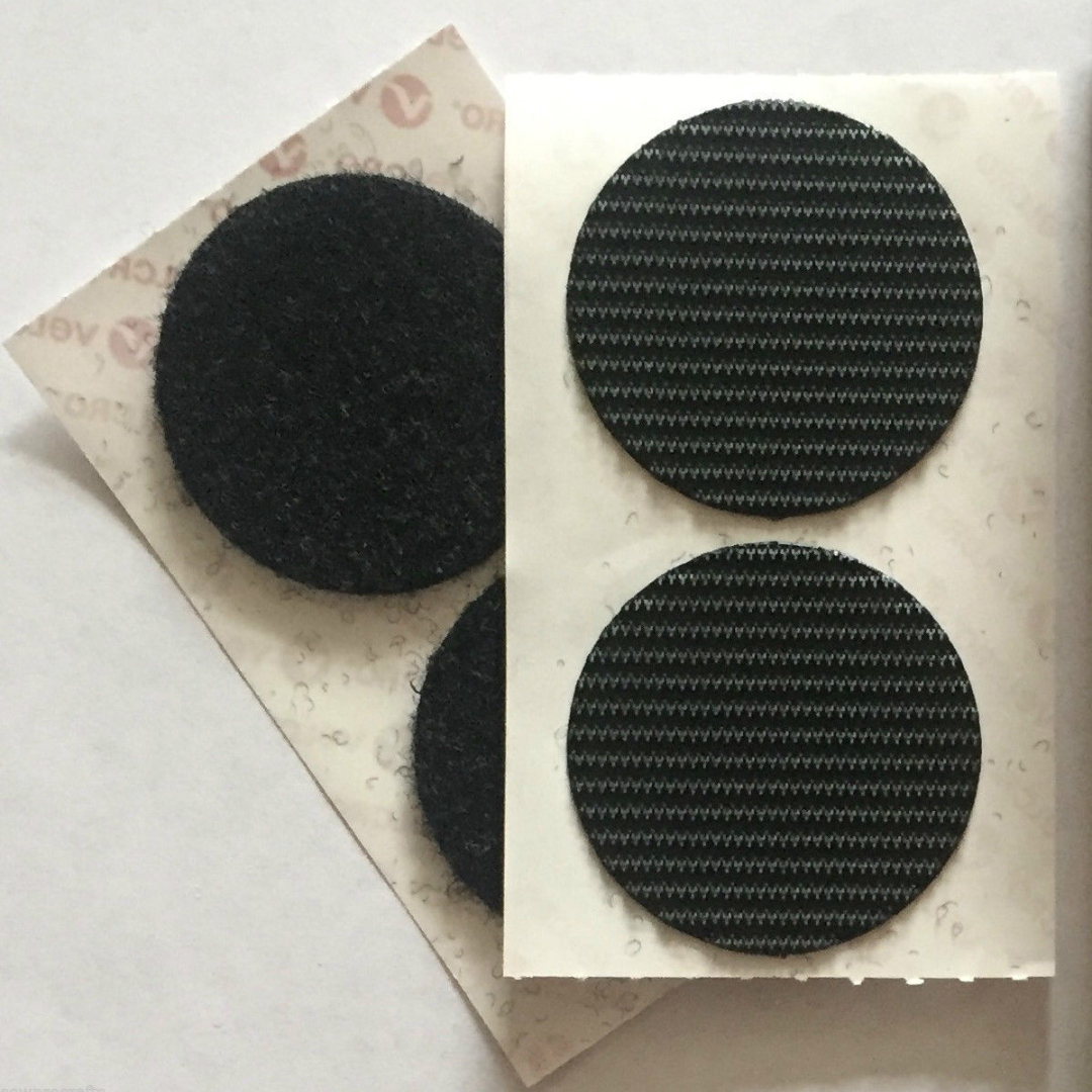 Velcro Heavy Duty Stick-On Coins in Black