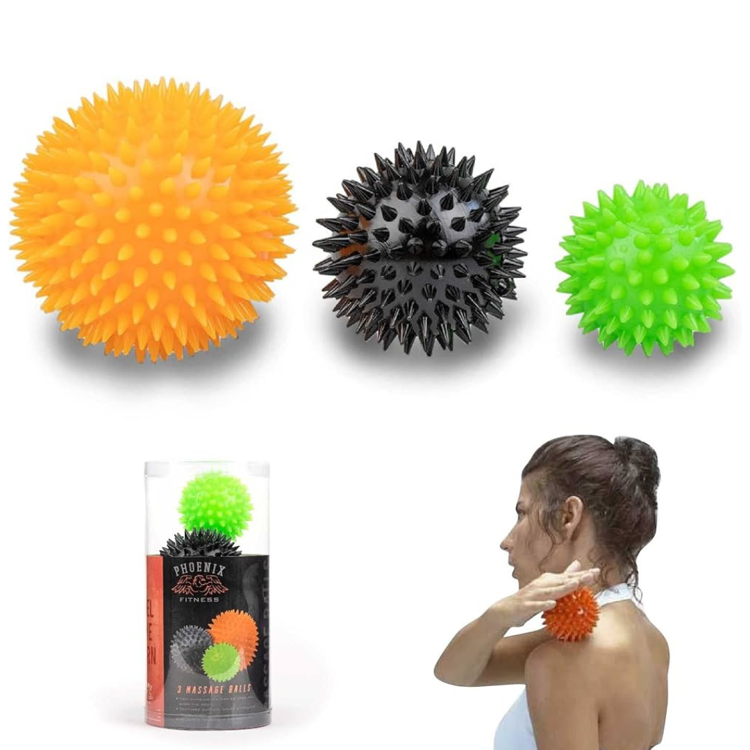 Phoenix fitness, 3 Spiky Massage Ball Set