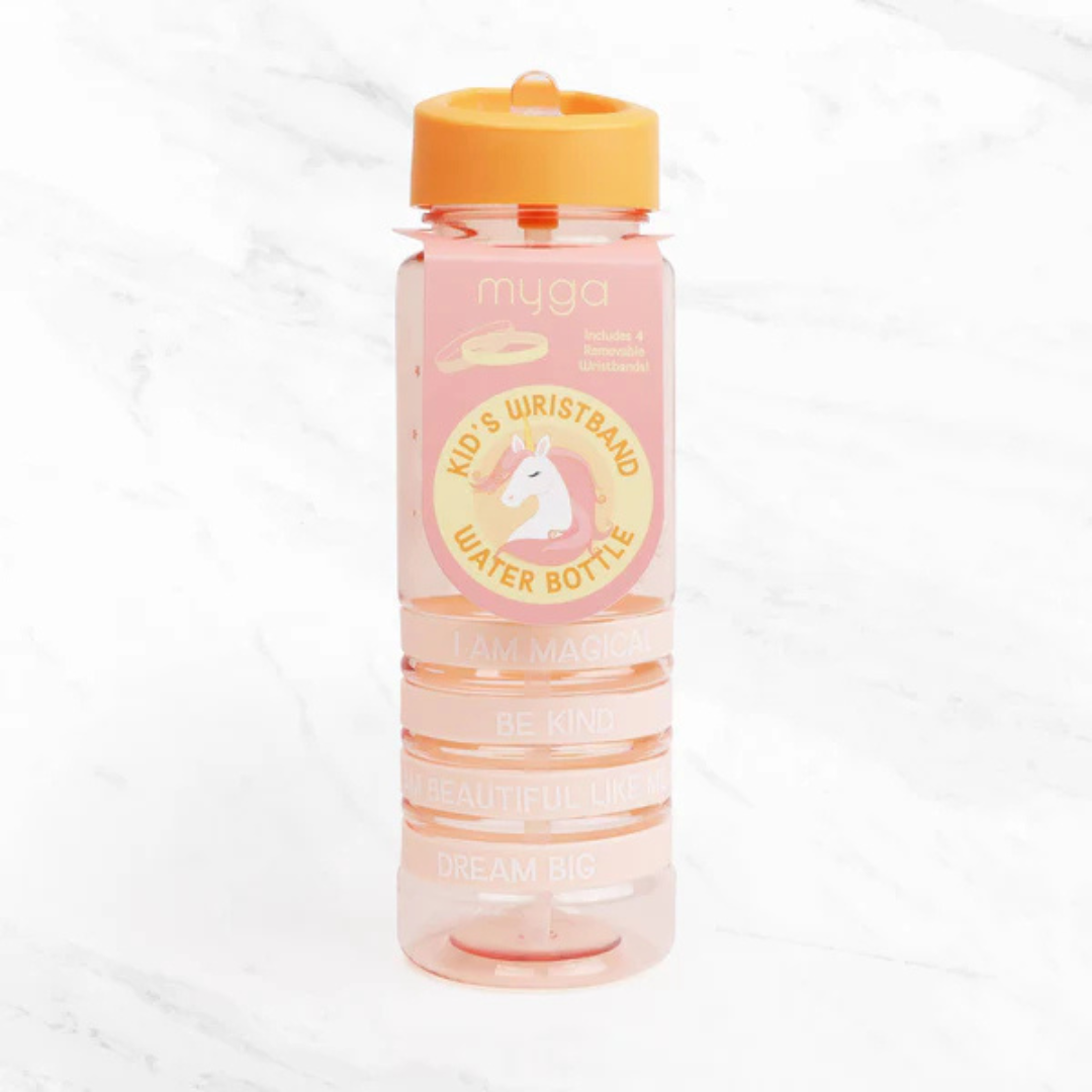 Myga Kids Wrist Band Bottle Orange w Unicorn