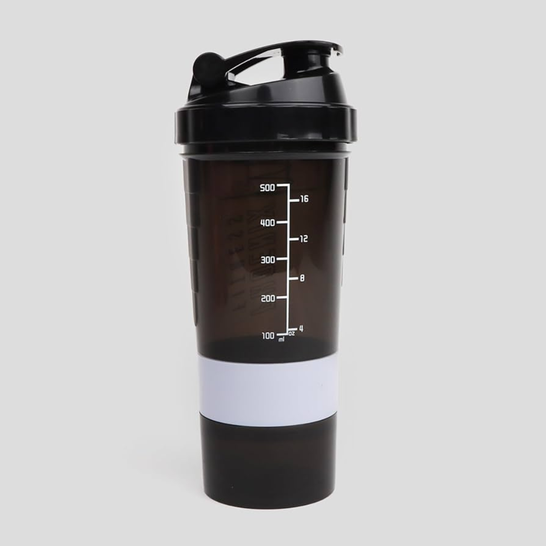 Phoenix Compartment Shaker Bottle Black 500ml