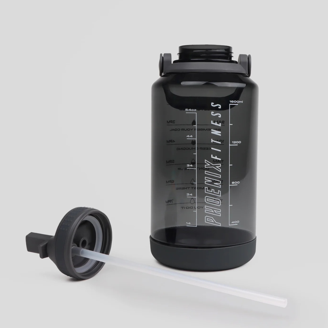 Phoenix Motivational Water Bottle Black – 2L