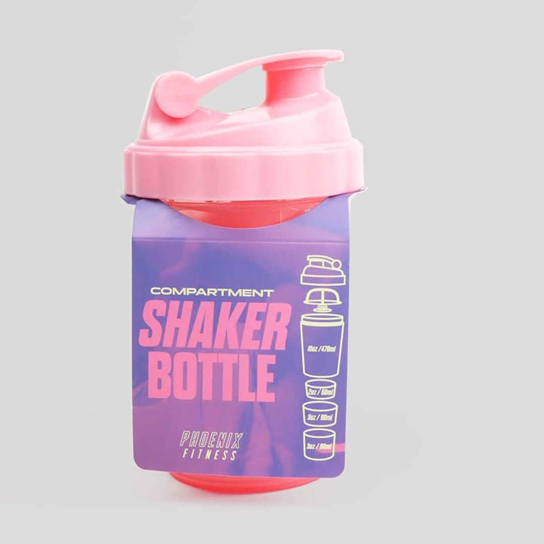 Phoenix Compartment Shaker Bottle Pink 500ml