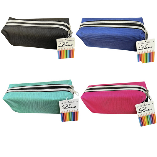 Double Zipper Pencil Cases