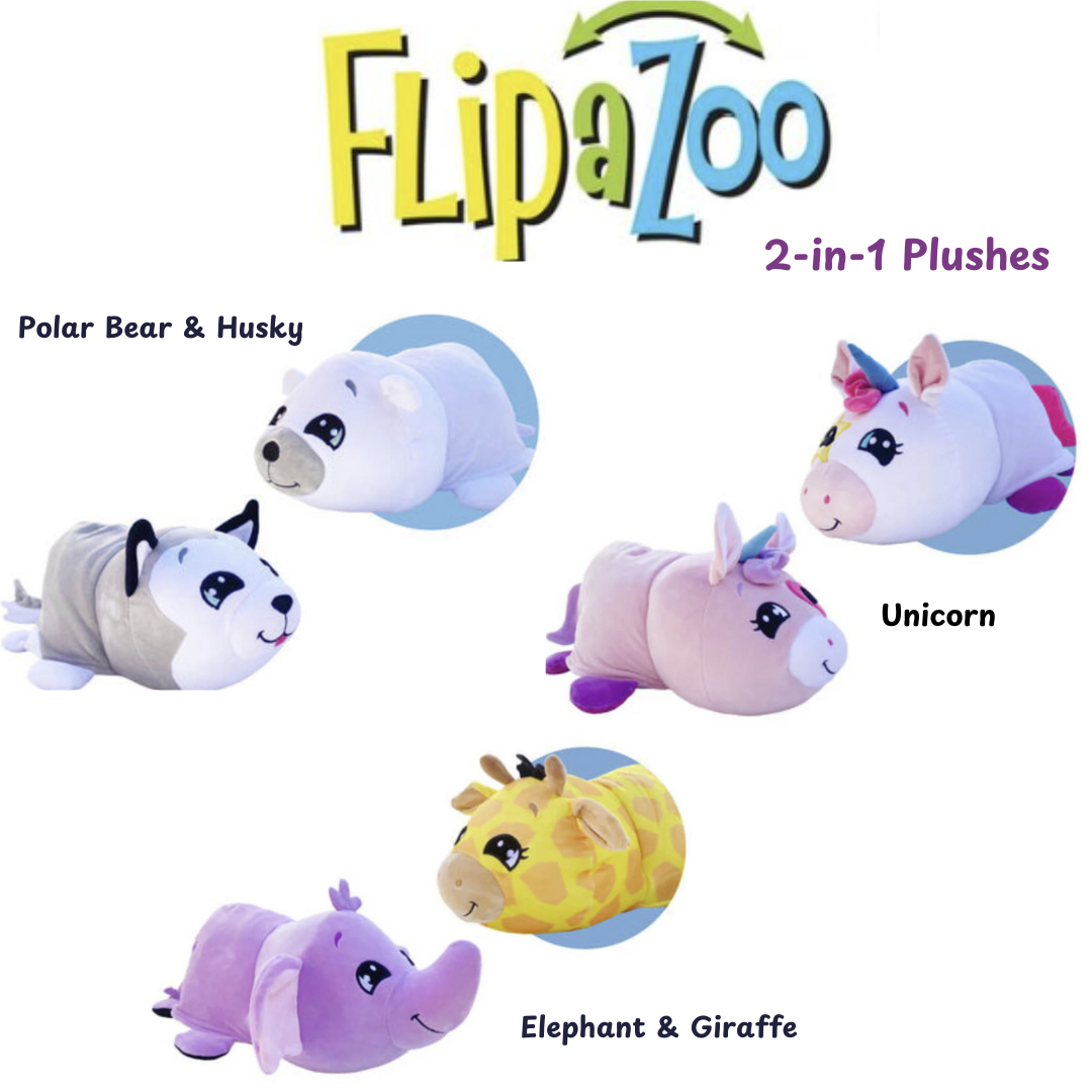 Flip A Zoo 2-in-1 Plushes