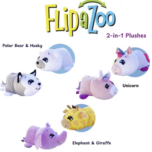 Flip A Zoo 2-in-1 Plushes