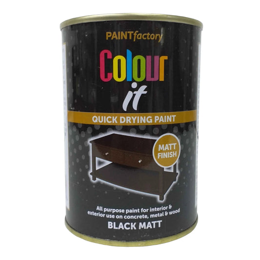 Black Matt Tinned Paint 300ml