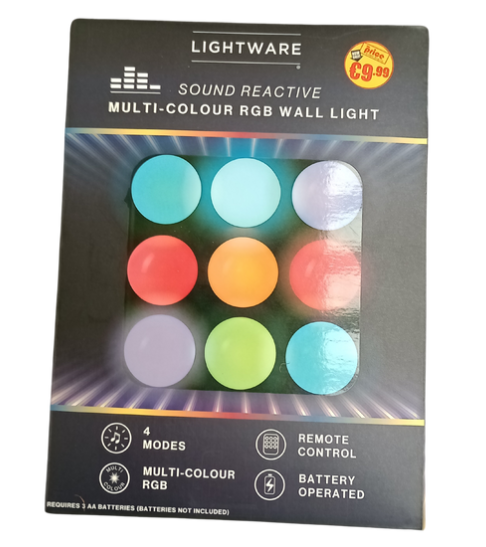 Multi-Colored Sound Reactive Wall Light