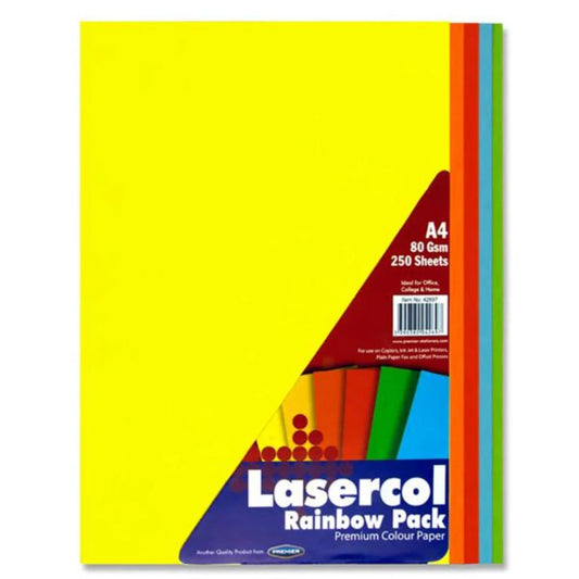 A4 250-Sheets of Rainbow 80GSM Copier Paper