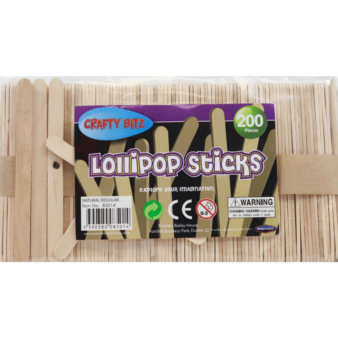 200 Natural Lollipop Sticks