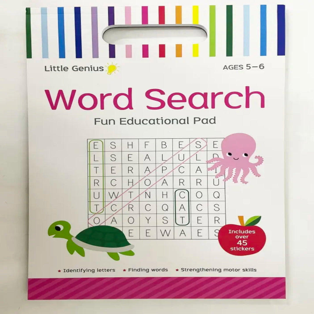 Little Genius Word Search Puzzle - Educational Activity Pad