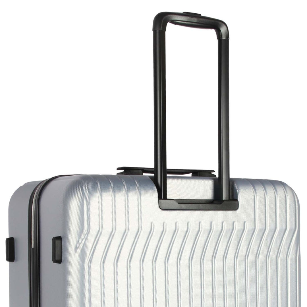 3-Piece ABS Silver Suitcase Set (20", 24", 28")