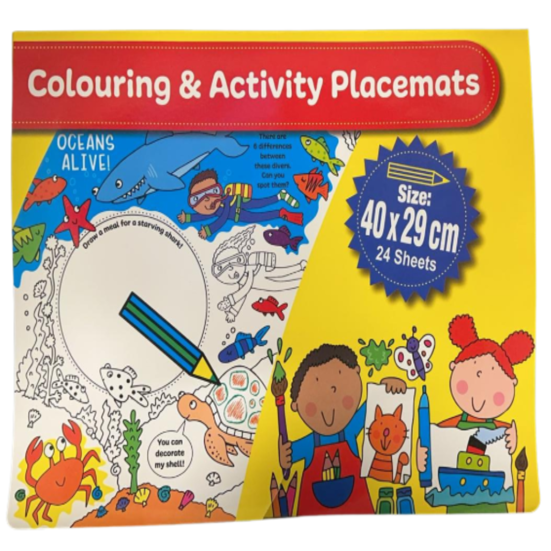 Coloring & Activity Placemats – 24 Pages