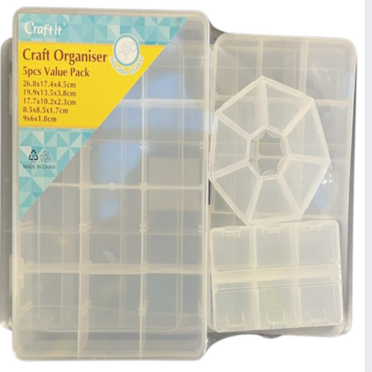 Multi-Compartment  Organized Storage for Crafts, Art Supplies