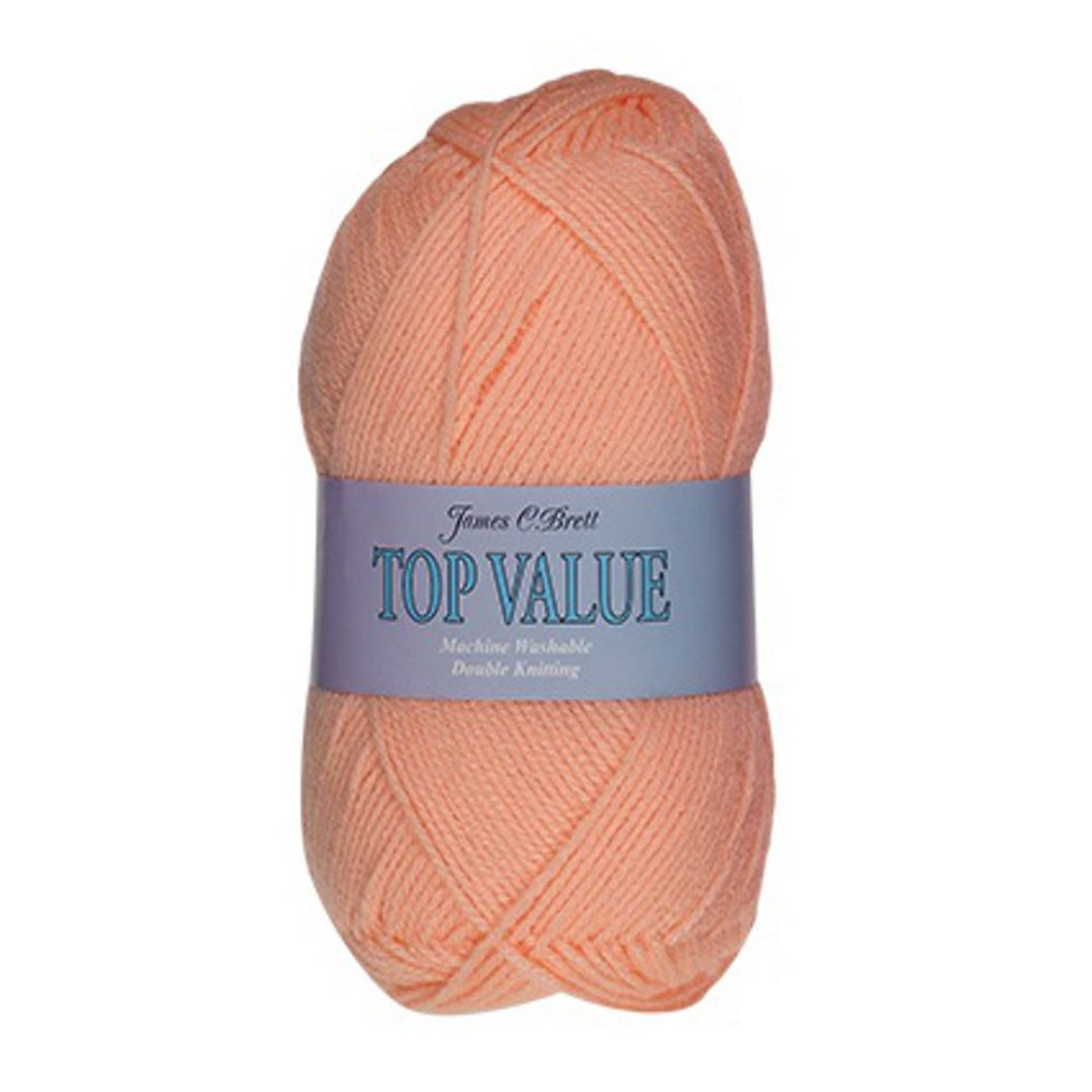 Top Value 100 Grams Double Knitting Yarn 0848 Soft Peach