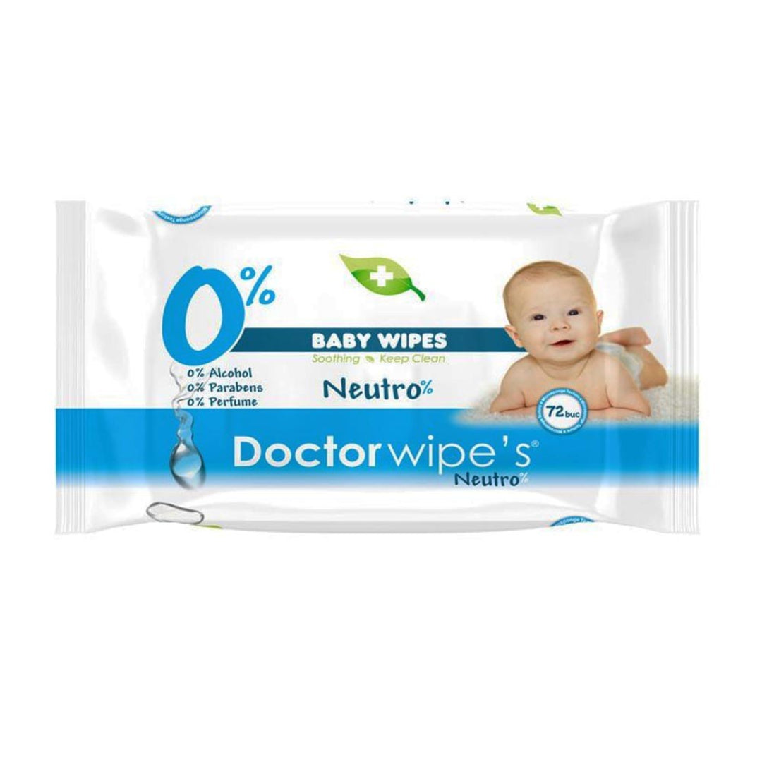 Doctor Wipes Neutro Baby Wipes – 72 Pack