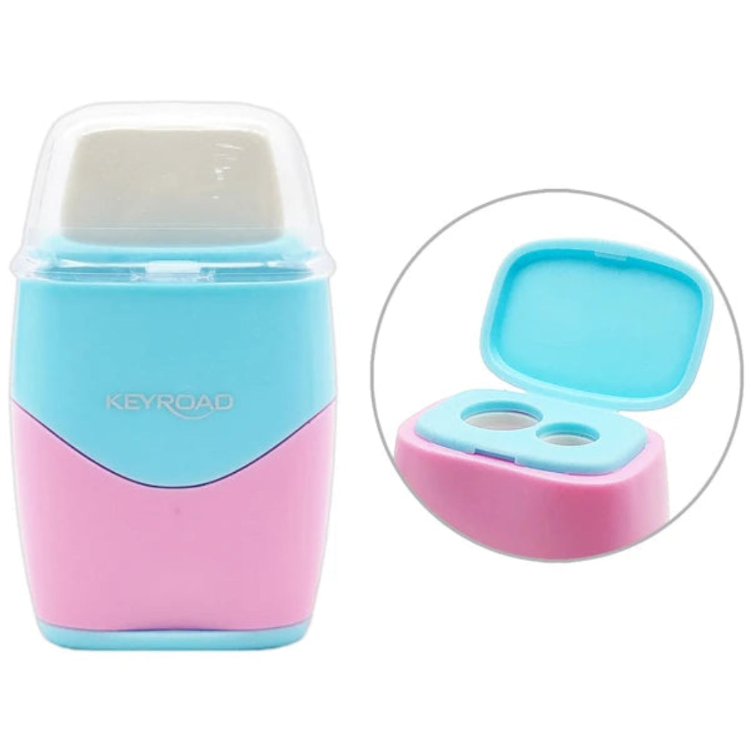 Keyroad Pastel 2-Hole Sharpener & Eraser