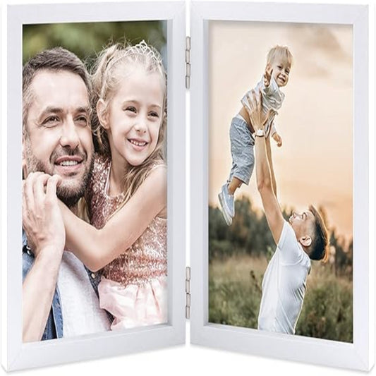 Double Mount Frame – MDF White, 4x6 Inches