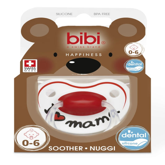 Bibi Happiness Soothing Pacifier "I Love Mama" 0-6 Months