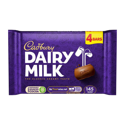 Cadbury Dairy Milk 108.8g 4-Pack