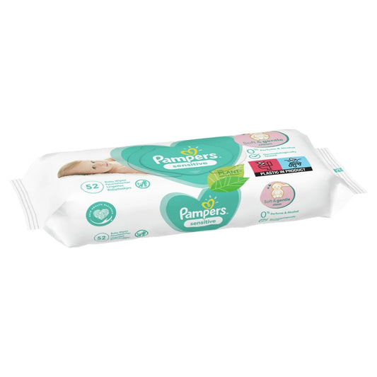 Pampers Sensitive Baby Wipes 52 Pack