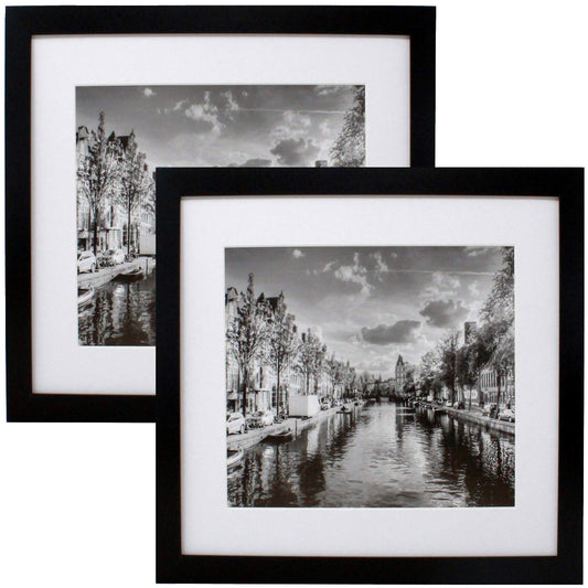 Double Mount Frame Black – 11x13 Inches