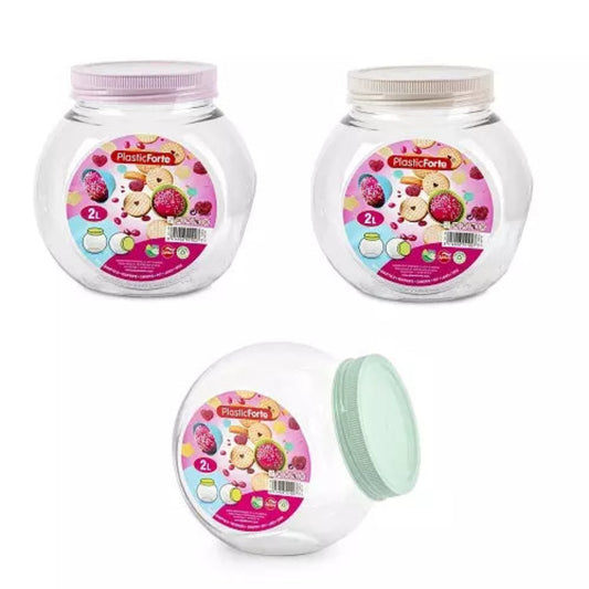 2L Candy Canister with Lid – Assorted Colors