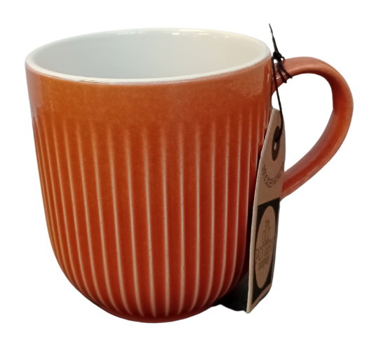 Nevada Ribbed Mug Tomato Red