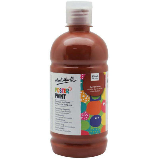 Mont Marte 500ml Poster Paint – Burnt Sienna