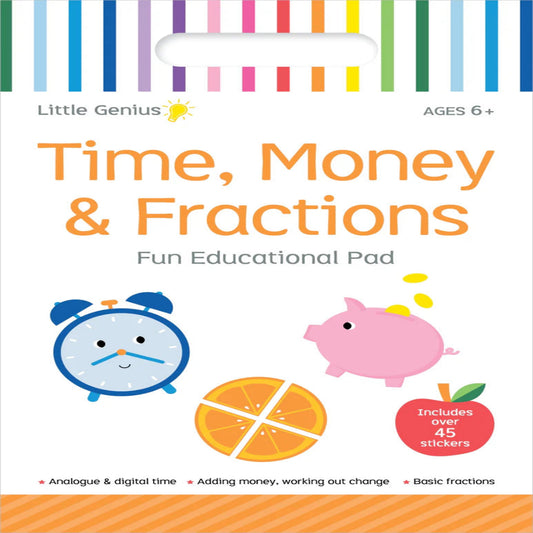 Little Genius Small Pad - Time, Money &  Fractions