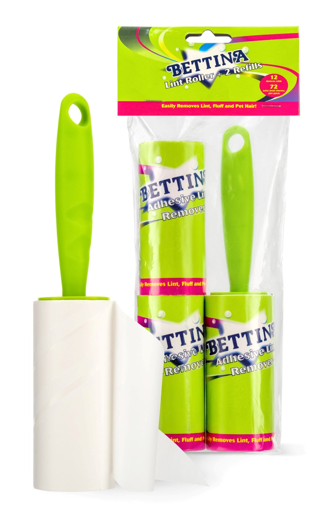 Bettina Adhesive Lint Roller with 2 Refills