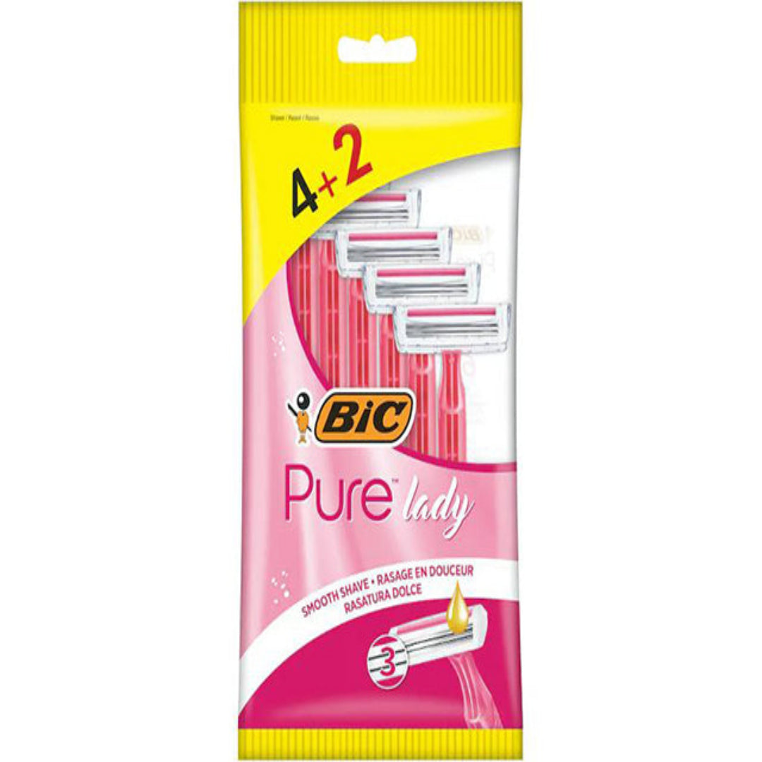 BIC Lady Pure Razors - 6 Pack