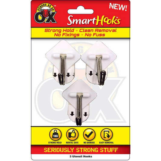 Seriously Strong as an Ox Removable Cup Hooks 3 Pack