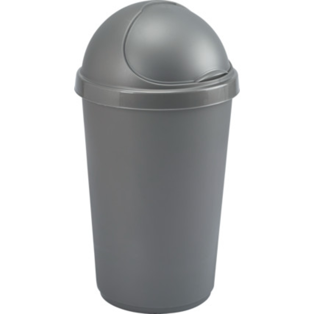 50L Bullet Bin with Lids - Silver