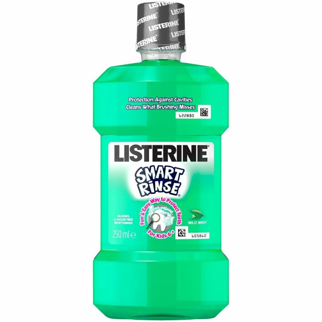 Listerine Mouthwash Kids Smart Rinse 250ml Cavity Protection