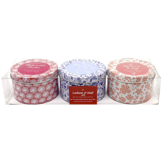 Latham Hall 3-Pack Scented Tin Candles