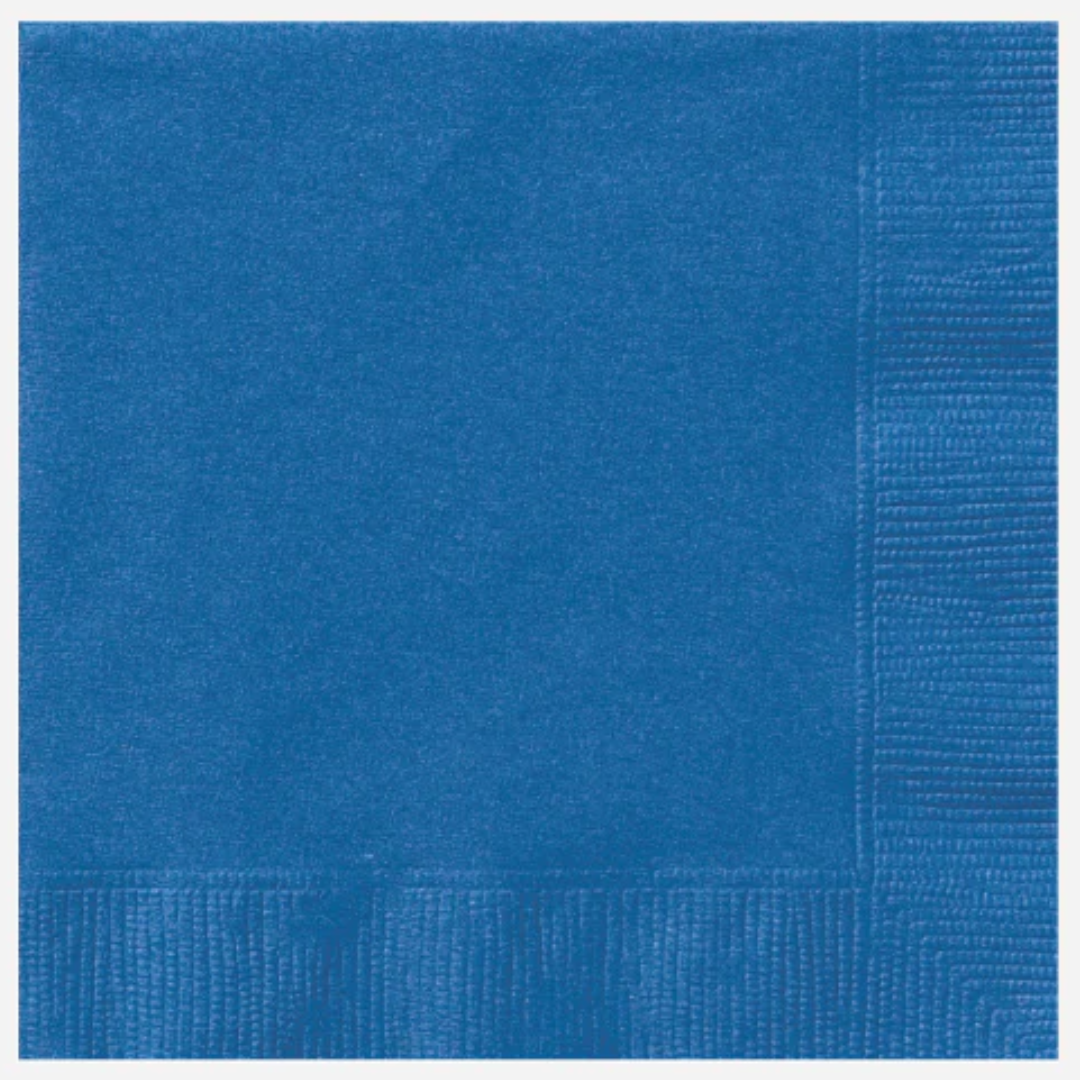 Blue 1-Ply Napkins 30cm x 30cm