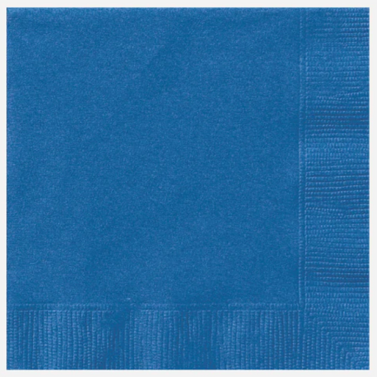 Blue 1-Ply Napkins 30cm x 30cm