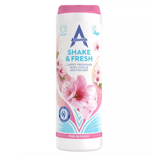 Astonish Shake & Fresh Pink Blossom Carpet Freshener - 400g