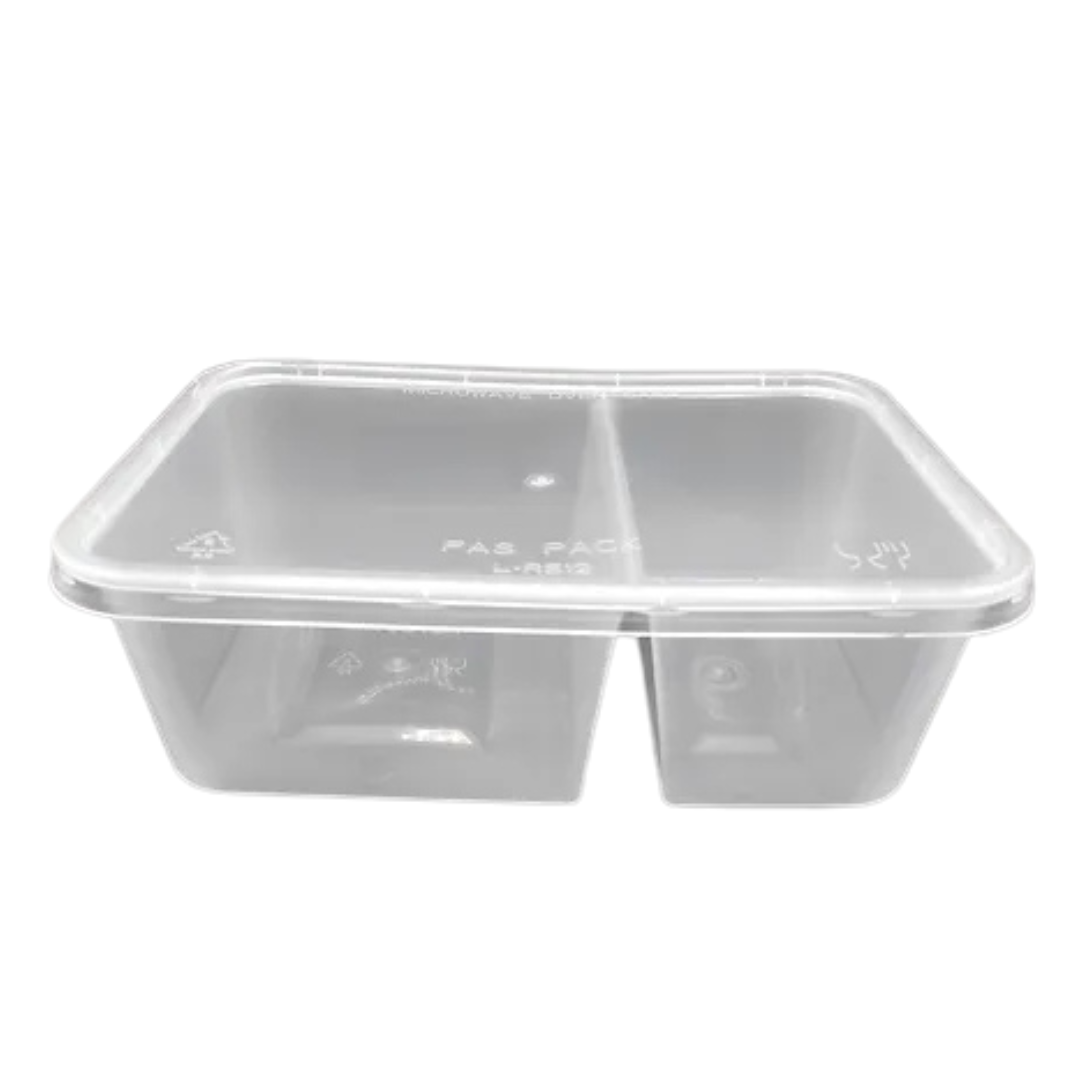 Extra Value Microwave Containers with Lids – 2-Section