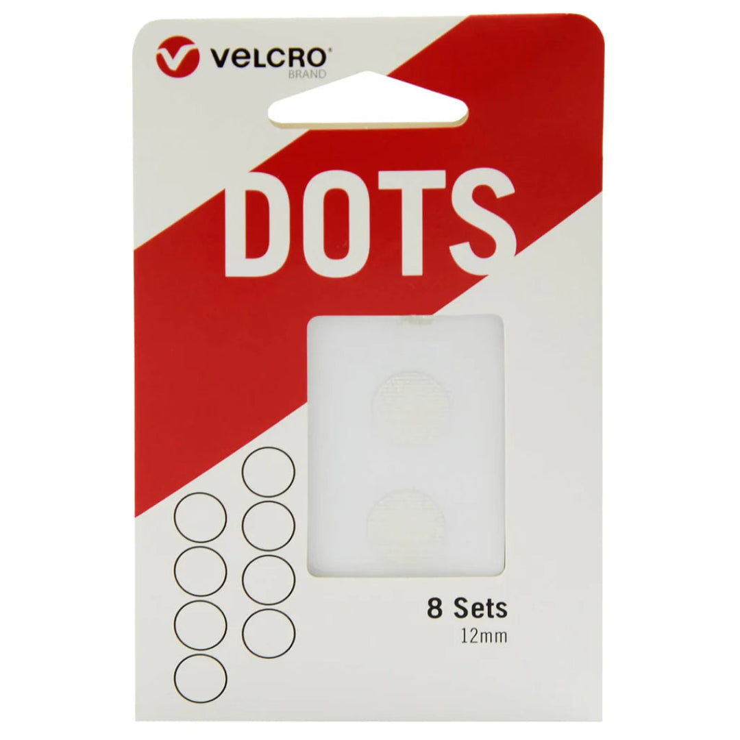 Velcro White Dots 12mm (8sets)