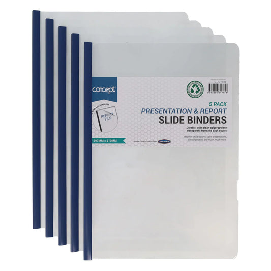 Concept Presentation & Report Slide Binders – 5 Pack