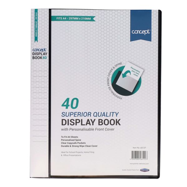 A4 40 Pocket Presentation Display Book