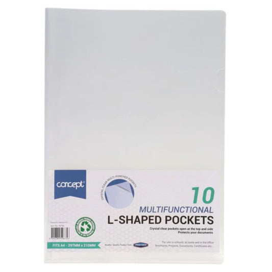 Premier Office A4 L-Shaped Folder 10 Pack