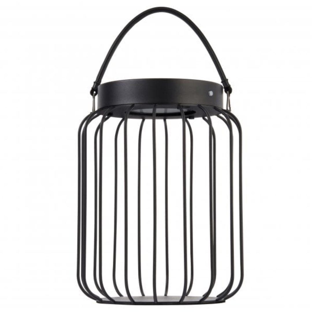 LED Iron Lantern Black