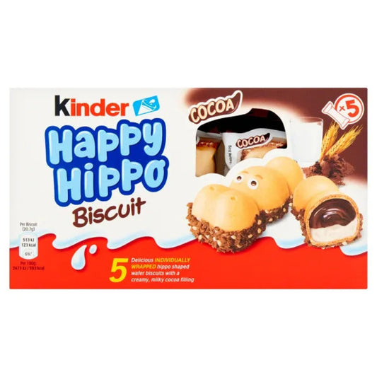 Kinder Happy Hippo Cocoa Biscuit 5-Pack