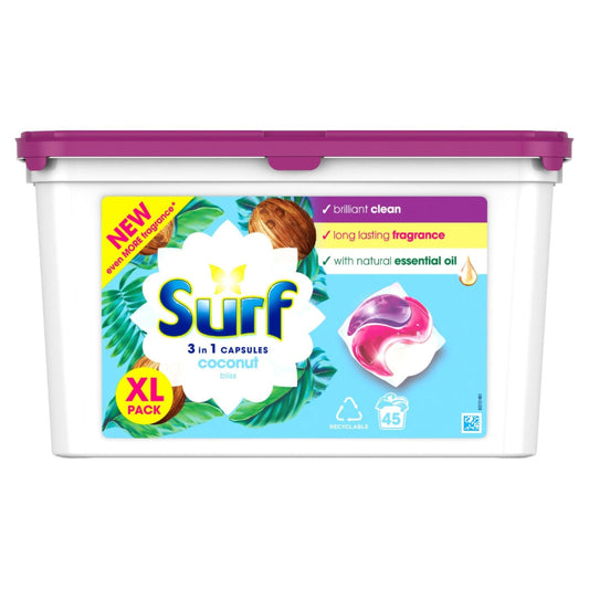 Surf Coconut Scent Laundry Capsules 45 Washes