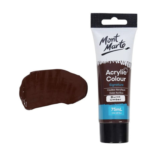 Mont Marte 75ml Acrylic Paint - Burnt Umber