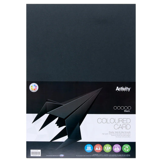 A3 Activity Card 20 Sheets - Black