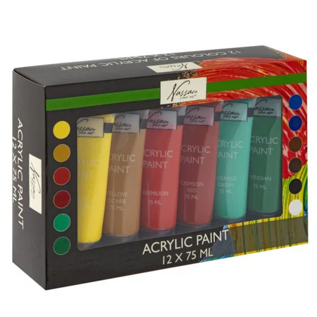 Acrylic Paints 12 x 75ml